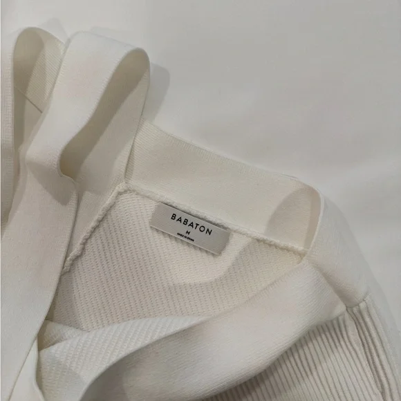 Aritzia/Babaton Sculpt Knit Criss-Cross Ribbed Halter Dress - Size Medium - Picture 6 of 8